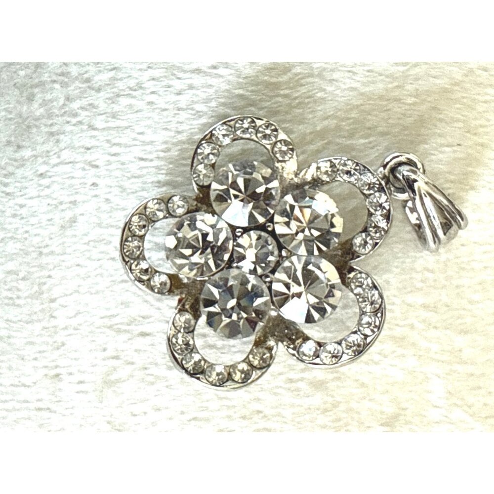 Crystal Flower Pendant Rhinestone Accents ROM Royal Ontario Museum